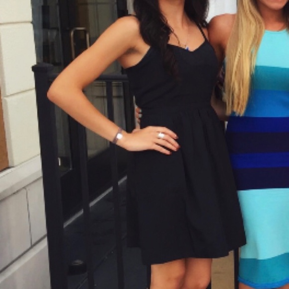 J crew Black spaghetti strap dress